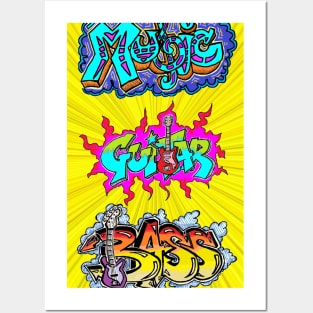 Music Tags Rock letters Posters and Art